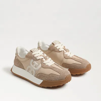 Sam Edelman Langley Lace Up Sneaker Tan Mesh Suede