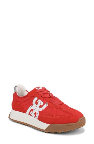 Sam Edelman Langley Retro Sneaker In Red