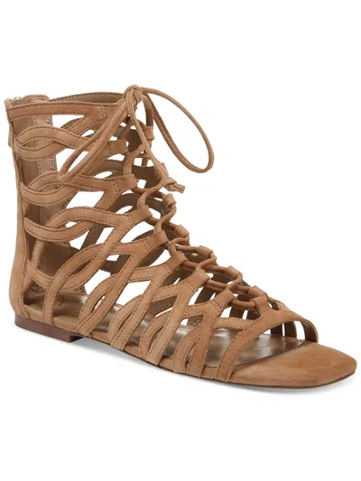 Sam Edelman Lara Womens Suede Strappy Gladiator Sandals In Brown