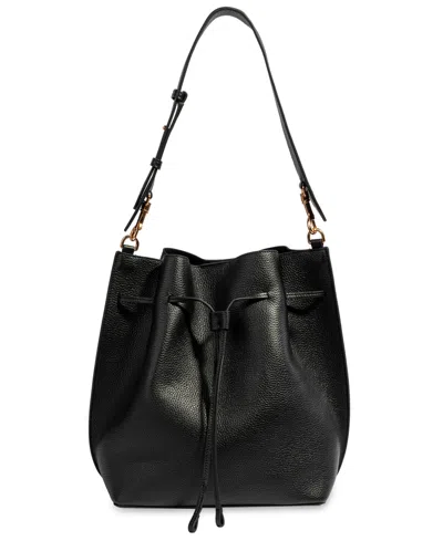 Sam Edelman Large Leather Kate Bucket Handbag In Black