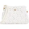 Sam Edelman Layla Floral Raffia Shoulder Bag In White
