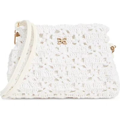 Sam Edelman Layla Floral Raffia Shoulder Bag In White