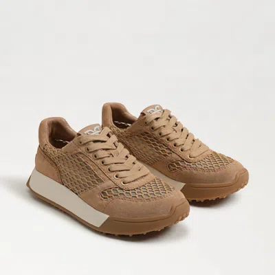Sam Edelman Layla Mesh Sneaker Hazelwood/cyprus Tan Suede In Brown