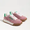 Sam Edelman Layla Sneaker Bubblegum Pink/green Suede