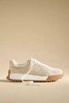 Sam Edelman Langley Lace Up Sneaker Bone White Corduroy In Beige