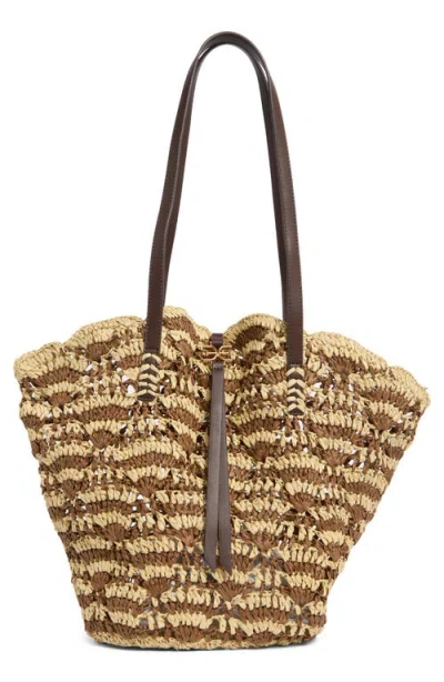 Sam Edelman Laylah Raffia Tote In Brown