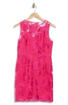 Sam Edelman Leafy Embroidered Sheath Dress In Pretty Pink