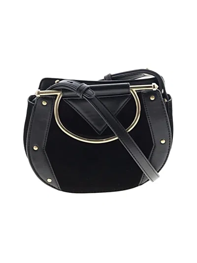 Pre-owned Sam Edelman Leather Crossbody Bag In Black