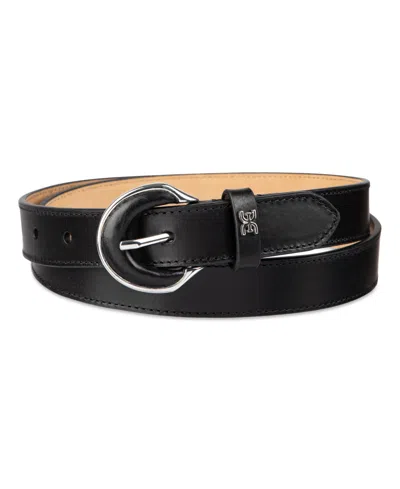 Sam Edelman Leather-inset Harness Buckle Belt In Black