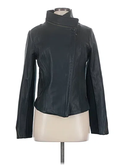 Pre-owned Sam Edelman Leather Jacket In Black