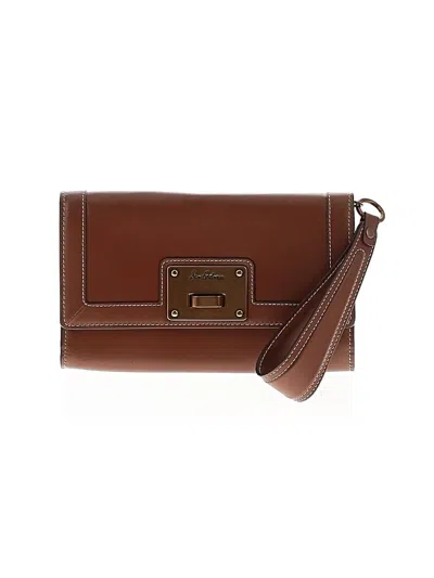 Pre-owned Sam Edelman Leather Wristlet In Brown