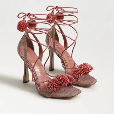 Sam Edelman Leela Dress Sandal Pink Lilly Woven Fabric