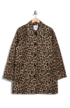 Sam Edelman Leopard Print Water Repellent Rain Jacket In Animal Print