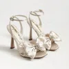 Sam Edelman Lexi Bow Ankle Strap Sandal In White