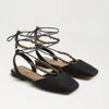 Sam Edelman Lily Ankle Wrap Mule Black Raffia