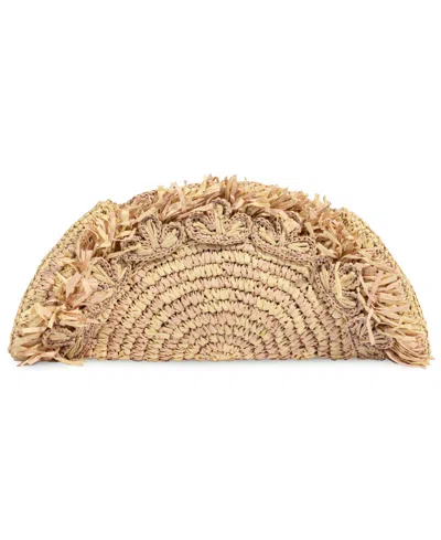 Sam Edelman Lily Large Floral Clutch Handbag In Neutral