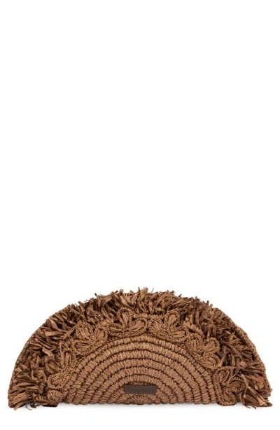 Sam Edelman Lily Straw Clutch In Brown