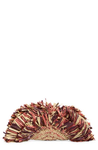 Sam Edelman Lily Straw Clutch In Red