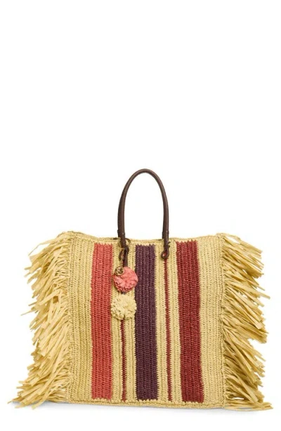 Sam Edelman Lily Straw Tote In Red