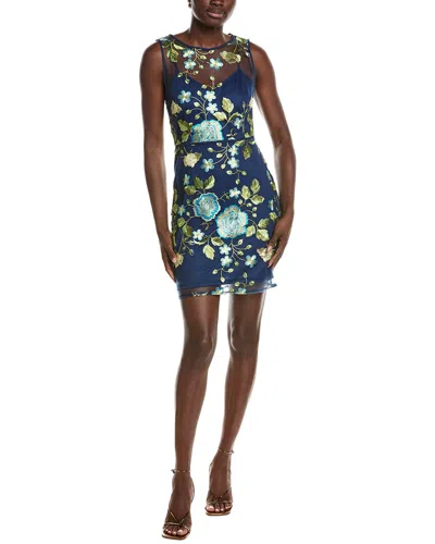 Sam Edelman Lime Floral Mini Dress In Green
