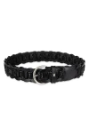 Sam Edelman Link Woven Belt In Black