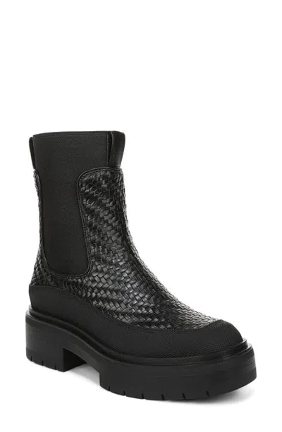 Sam Edelman Linn Weave Chelsea Boot In Black