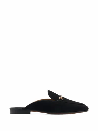 Sam Edelman Linnie Bit Horsebit Suede Loafers In Black