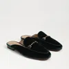 Sam Edelman Linnie Bit Mule In Emerald Jade Velvet In Green