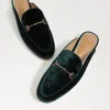 Sam Edelman Linnie Bit Mule In Emerald Jade Velvet In Green