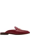 Sam Edelman Linnie Horsebit Leather Mules In Red