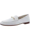 Sam Edelman Lior Womens Cushioned Footbed Dressy Loafers In White Leather