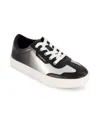 Sam Edelman Kids' Little And Big Girls Essie Tere Lace Up Court Sneaker In Black