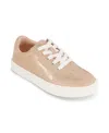 Sam Edelman Kids' Little And Big Girls Essie Tere Lace Up Court Sneaker In Rose Gold