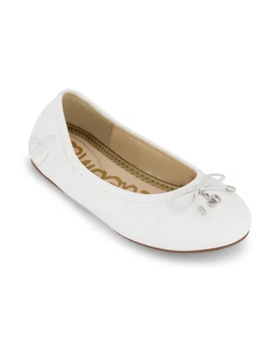 Sam Edelman Kids' Little And Big Girls Felicia Ballet Flat In White