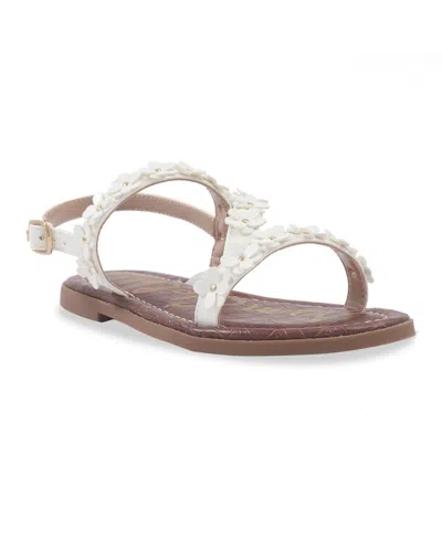 Sam Edelman Kids' Little And Big Girls Gigi Flower Gladiator Sandals In White