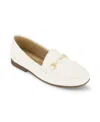 Sam Edelman Kids' Little And Big Girls Leo Loraine Metallic Logo Loafer In White