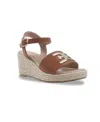 Sam Edelman Little And Big Girls Lucia Band Espadrille Wedge Shoe In Cognac