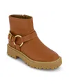 Sam Edelman Little And Big Girls Lucianna Marie Moto Boot In Cognac