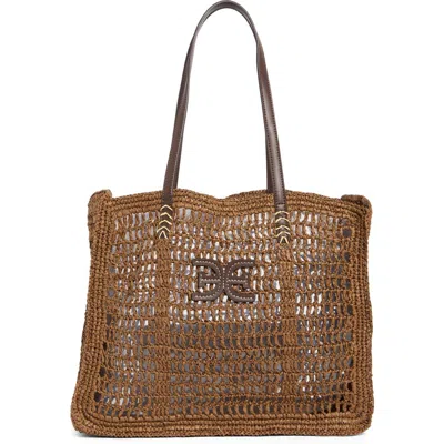Sam Edelman Lizzie Raffia Tote In Brown