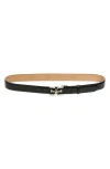 Sam Edelman Logo Buckle Belt In Black