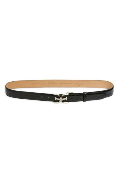 Sam Edelman Logo Buckle Belt In Black