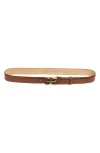 Sam Edelman Logo Buckle Belt In Brown