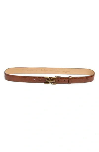 Sam Edelman Logo Buckle Belt In Brown