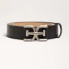 SAM EDELMAN SAM EDELMAN 30 MM LOGO STITCH BELT BLACK