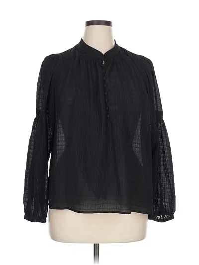Pre-owned Sam Edelman Long Sleeve Blouse In Black