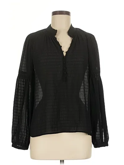 Pre-owned Sam Edelman Long Sleeve Blouse In Black