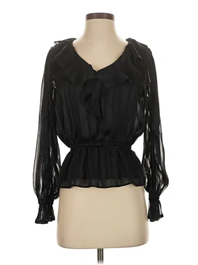 Pre-owned Sam Edelman Long Sleeve Blouse In Black