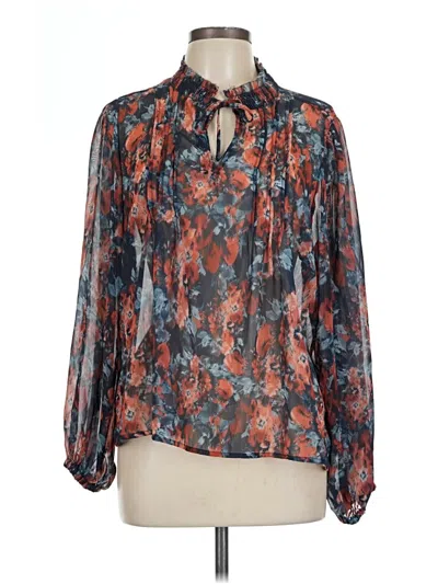 Pre-owned Sam Edelman Long Sleeve Blouse In Blue