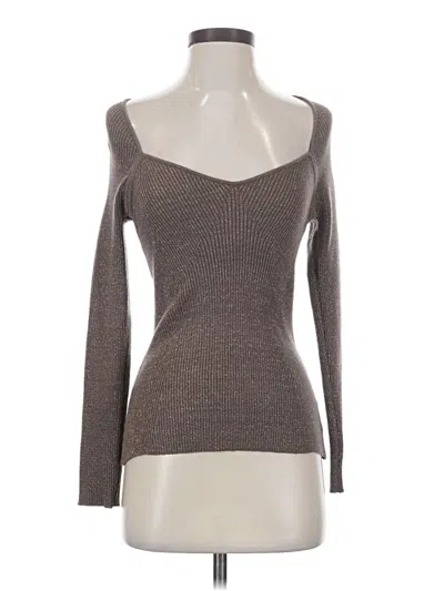 Pre-owned Sam Edelman Long Sleeve Top Gray Sweetheart Neckline Tops