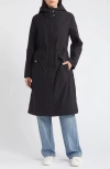 Sam Edelman Longline Hooded Jacket In Black